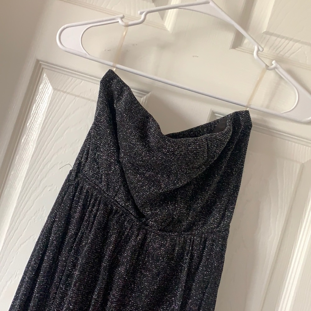 Sparkly Black Strapless dress